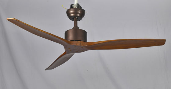 Indoor Modern Dimmable Remote Control Ceiling Fan Light DC Motor 3 Ploywood Blades