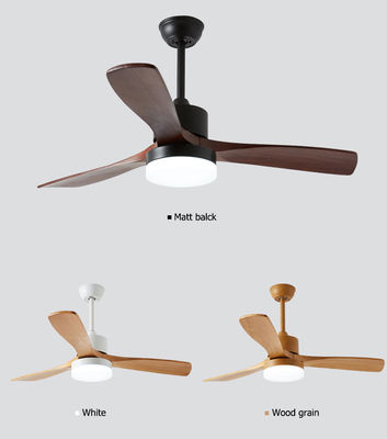 110V 220VDC 35W Metal And Wood Ceiling Fan Light For Living Room