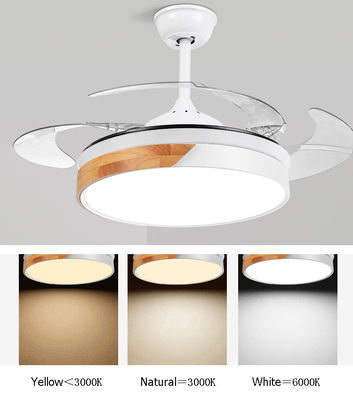 42inch 220v Retractable Crystal Ceiling Fan Hidden Blade Ceiling Fan With Light