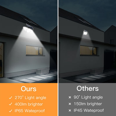 Three Heads 100-400LM 38PCS LED Solar Sensor Wall Light For Pathway