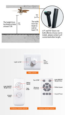 Modern Decorative 4100k Crystal Ceiling Fan With Light Remote Control Invisible Retractable Blade