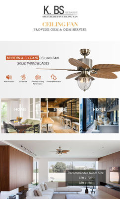Modern Decorative 4100k Crystal Ceiling Fan With Light Remote Control Invisible Retractable Blade