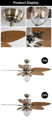 Modern Decorative 4100k Crystal Ceiling Fan With Light Remote Control Invisible Retractable Blade