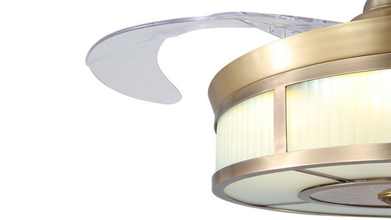 42 inch 3500K Remote Control Retractable Ceiling Fan Light 220VAc Invisible Blades