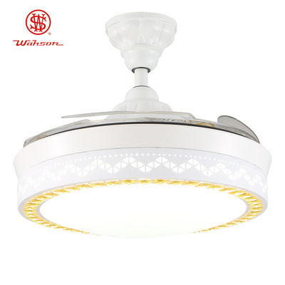 Modern Decorative 5250lm 70W White Foldable Ceiling Fan With Light For Home