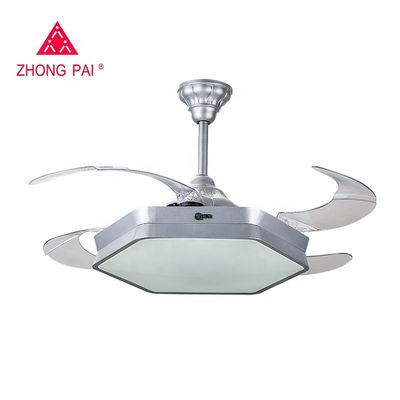 EMC Fast Speed 42&quot; Dimmable Retractable Ceiling Fan Light With Collapsible Blades