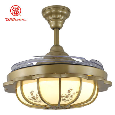 CCC Transparent Balde 3500K Modern Invisible Ceiling Fan / Quiet Ceiling Fan With Light