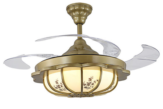 CCC Transparent Balde 3500K Modern Invisible Ceiling Fan / Quiet Ceiling Fan With Light