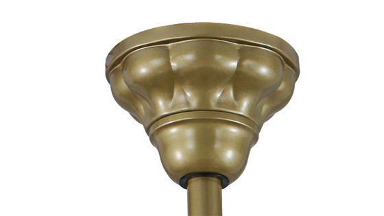 Acrylic Lampshade 150lm/W Gold Retractable Ceiling Fan Light Warm White
