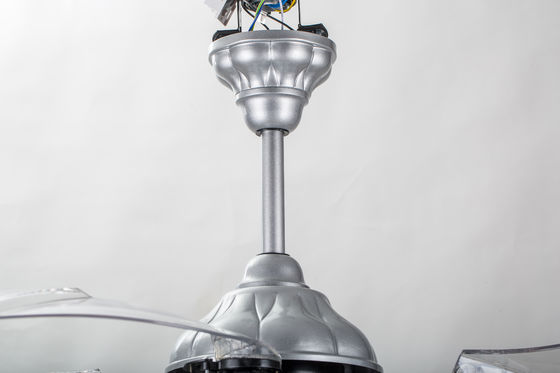 6000K 3600lm Fancy Ceiling Fan Lights Silver Collapsible Ceiling Fan With Pop Out Blades