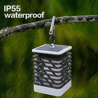 40LM Solar Powered Outdoor Hanging Lanterns 3500K Dancing Flame Solar Lights