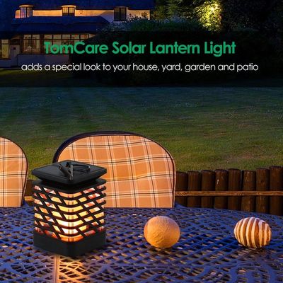 Sparkling 30-40LM 3000K-3500K Solar Flickering Flame Lantern Hanging Solar Garden Light