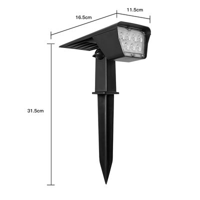 20000hour 300lm Outdoor LED Solar Garden Light 180 Degree Beam Angle