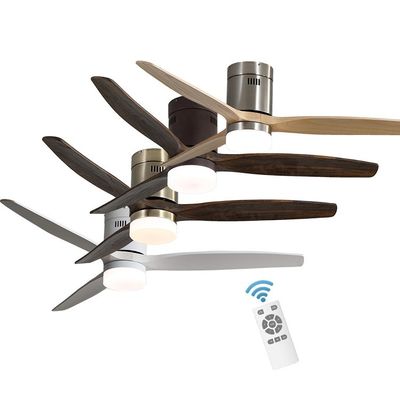 European Style Loft 3000-5000K real Wood Ceiling Fan Light 90lm/w noiseless