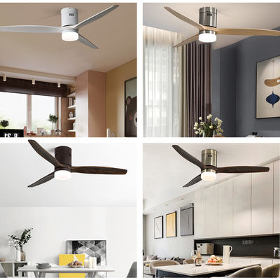 European Style Loft 3000-5000K real Wood Ceiling Fan Light 90lm/w noiseless