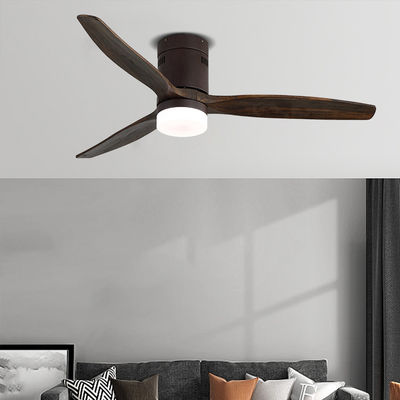 European Style Loft 3000-5000K real Wood Ceiling Fan Light 90lm/w noiseless