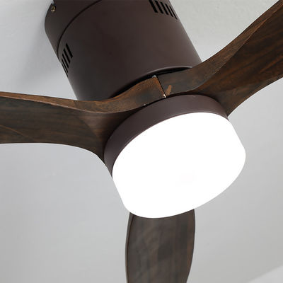 European Style Loft 3000-5000K real Wood Ceiling Fan Light 90lm/w noiseless