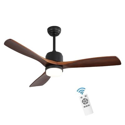 52Inch Time Setting Wood Ceiling Fan Light