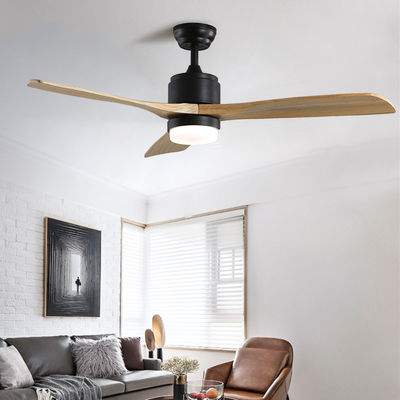 52Inch Time Setting Wood Ceiling Fan Light