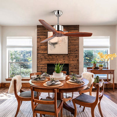 52Inch 75 Watt 3 Blade Wood Ceiling Fan With Light Energy Saving Zhongshan Lighting