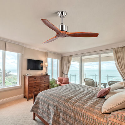 52Inch 75 Watt 3 Blade Wood Ceiling Fan With Light Energy Saving Zhongshan Lighting
