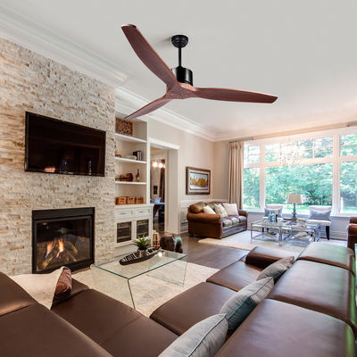 52Inch 75 Watt 3 Blade Wood Ceiling Fan With Light Energy Saving Zhongshan Lighting