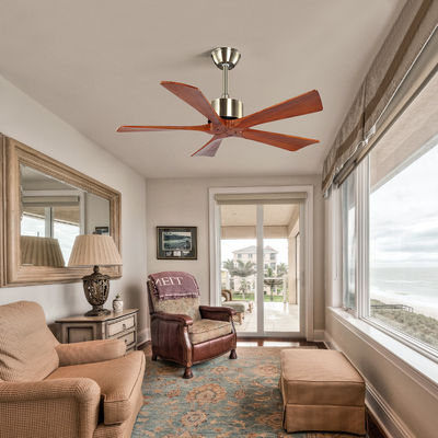 RoHS Natural Wood 75w Modern 5 Blade Ceiling Fan 42 Inch Ceiling Fan Light Electric