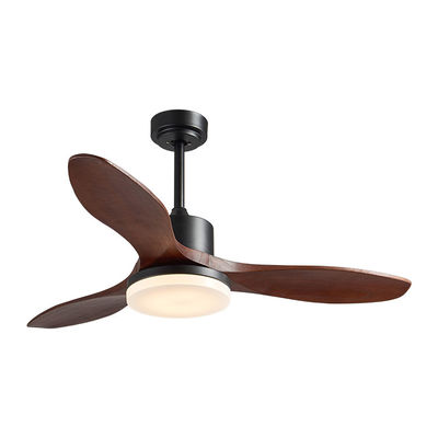 Plywood Blade Vintage Electric 20w Ceiling Fan 52 Inch With Light Decoration For Home