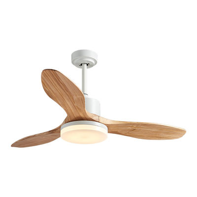 Plywood Blade Vintage Electric 20w Ceiling Fan 52 Inch With Light Decoration For Home