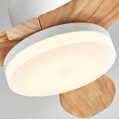Plywood Blade Vintage Electric 20w Ceiling Fan 52 Inch With Light Decoration For Home