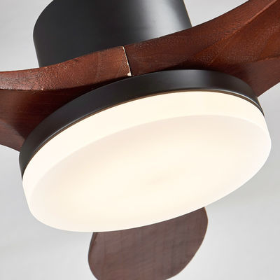 Plywood Blade Vintage Electric 20w Ceiling Fan 52 Inch With Light Decoration For Home