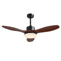 Plywood Blade Vintage Electric 20w Ceiling Fan 52 Inch With Light Decoration For Home