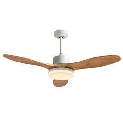 Plywood Blade Vintage Electric 20w Ceiling Fan 52 Inch With Light Decoration For Home