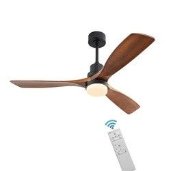 220VDC 65W 3 Wooden Blades Modern Living Room Air Cooling Fan With Light Feel Free To Contact