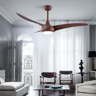 3 Rotary Vane DC220V LED 12W Wood Ceiling Fan Light for Household Hotel