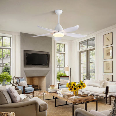 Fancy Iron 3000K 35W 5 ABS Blade Ceiling Fan Lamp Big Natural Style