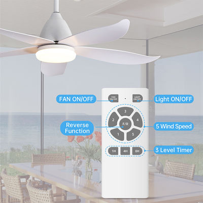 Fancy Iron 3000K 35W 5 ABS Blade Ceiling Fan Lamp Big Natural Style