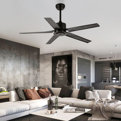 Loft Style 52 Inch 110VAC Metal Blade Pedestal Ceiling Fan Time Setting RF Remote Control