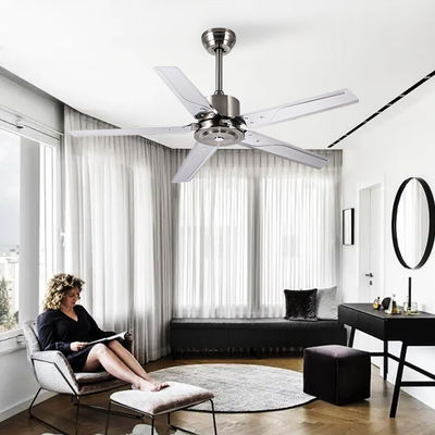 Loft Style 52 Inch 110VAC Metal Blade Pedestal Ceiling Fan Time Setting RF Remote Control