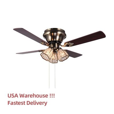 100lm/w 120V 48 Inch Ceiling Fan Light Four Blade Ceiling Fan With Light
