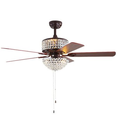 Super Bright five Blade 2000 Lumen Metal Blade Ceiling Fan For Kitchen 65Watt