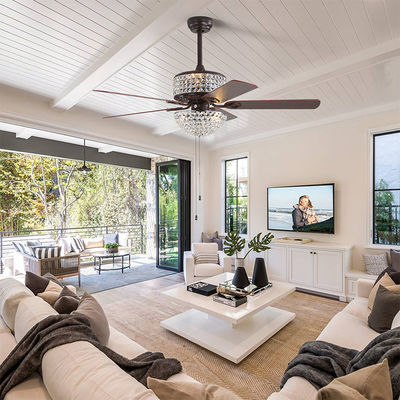 Super Bright five Blade 2000 Lumen Metal Blade Ceiling Fan For Kitchen 65Watt