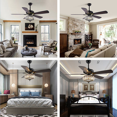 Surface Mounting 120V 65W Industrial Ceiling Fan Light / 52 Inch 5 Blade Ceiling Fan
