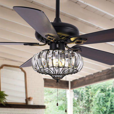 Surface Mounting 120V 65W Industrial Ceiling Fan Light / 52 Inch 5 Blade Ceiling Fan
