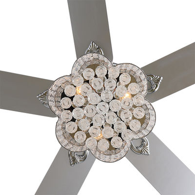 18w Flush Mount Crystal Chandelier Ceiling Fan