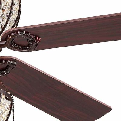 Luxury 6000LM 48 Inch 1220MM Chandelier Crystal Ceiling Fan Light For Living Room