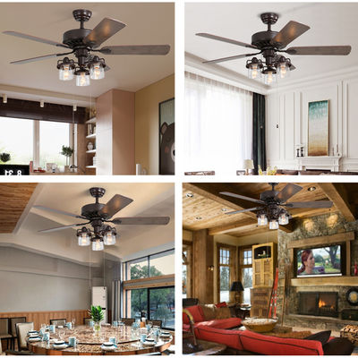52Inch Crystal Cooling Air Ceiling Fan Light