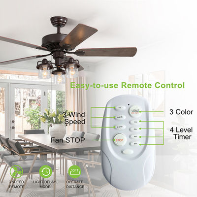 52Inch Crystal Cooling Air Ceiling Fan Light