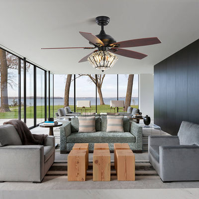 65W 120V Living Room Decorative Ceiling Fans / Sparkly Ceiling Fan Super Brightness