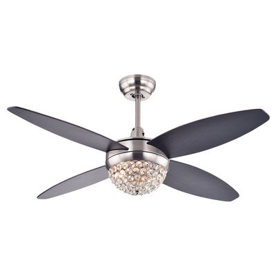 No Noise 18w Antique Bronze Ceiling Fan Glass Lampshade Dining Room Chandelier Fan